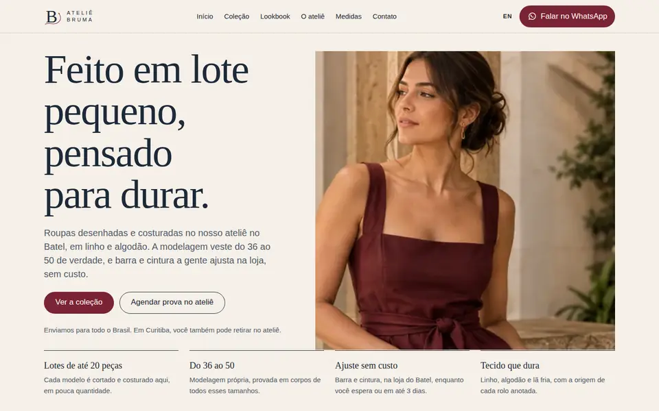 Site modelo Ateliê da Bruna
